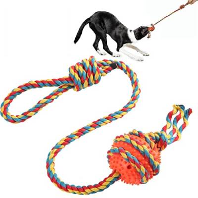 Heshi Kauspielzeug für Welpen - Spielzeug für kleine Hunde - Welpenspielzeug Seil- und Balldesign, befriedigend zu nagen, das Kauen anzuregen, leicht zu reinigen für Hund, Wolfshund, kleinen Welpen von Heshi