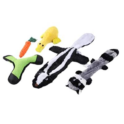 Heshi Quietschspielzeug für kleine Hunde - Kauspielzeug für Welpen zu Zahnen - Interactive Pet Supplies Crinkle Dog Plüschtier für kleine und mittlere Rassen von Heshi