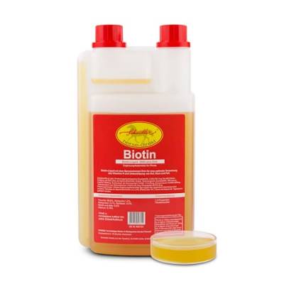 Scheidler horse-direkt Biotin Liquid 1 Liter Dosierflasche - Flüssiges Ergänzungsfuttermittel für Pferde - Mit Zink und Vitamin H von Scheidler horse-direkt