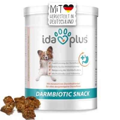Ida Plus Darmbiotic Snack – Probiotika zur Darmsanierung für den Hund + Präbiotika Darmflora aufbauen nach Durchfall - gesunde Darmbakterien - Verdauungssnack für Hunde - Regulierung Verdauung - 440g von Ida Plus