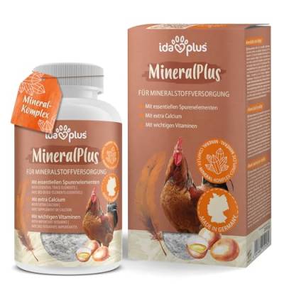 Ida Plus MineralPlus 280 g – Zusatzfutter für Hühner - Premium Mineralien für Hühner - Mineralstoffe für Hühner & Vitaminmischung für Hühner - Rundumversorgung - MineralPlus mit Kalzium für Hühner von Ida Plus