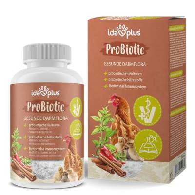 Ida Plus ProBiotic 180 g - optimal für die Darmflora ihrer Hühner & Wachteln - mit Probiotika & Oregano für gesunde Verdauung & Darmflora - essenzielle Hühner Vitamine - auch perfekt für Deine Küken von Ida Plus