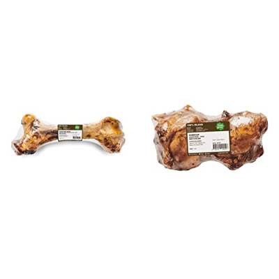 Irish Pure Giant Beef Bone - Riesiger Oberschenkelknochen, Riesen Hunde Kauknochen, 100% Natürlicher Hundeknochen & Kneecap - Getrocknete Rinder Kniescheiben, Hunde Kauknochen - 2 Stück ca.7cm/260g von Irish Pure