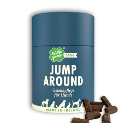 Irish Pure Jump Around Gelenk-Snacks für Hunde | 1 x 300g Dose | Leckerli statt Gelenktabletten | Unterstützt Knochen und Gelenke | Collagen-Booster | Starke Gelenke | 100% Natürlich von Irish Pure