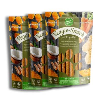 Irish Pure Veggie Snack Bundle Hundesnacks | 3 x 150g Veggie Sticks | Training Hund | Getreidefrei | Hunde Belohnung | 100% Natürlicher Snack | Hundeleckerli | Gesunder Hundesnack | Kausnack | Premium von Irish Pure