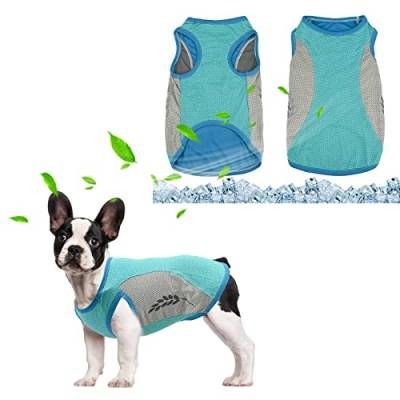 Hundekühlweste,Sommer Cool und Bequem Hundemantel Atmungsaktiv Mesh Hundejacke mit Reflektorstreifen,Leichte Hunde-EIS-Kühlung T-Shirts für kleine bis mittelgroße Hunde (XL, Grün) von Jodsen