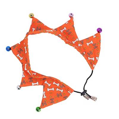 Jopwkuin Haustier-Feiertagshalsband, Hunde-Weihnachtshalsband, Stilvolles Glocken-Design, Niedliches, Hautfreundliches Cartoon-Muster für Weihnachten für die Feiertagsparty von Jopwkuin