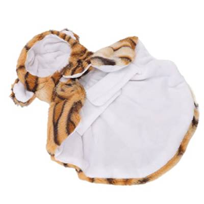 Jopwkuin Haustier-Tiger-Kapuzenpullover, Süßes Haustier-Halloween-Kostüm für Haustiere für den Winter (XL) von Jopwkuin
