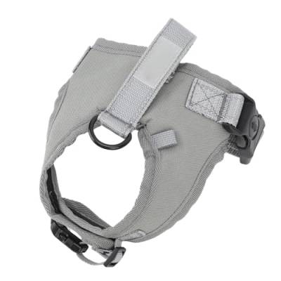 Welpenhalsband, Leicht zu Kontrollierende Hundeweste für Mittelgroße Hunde mit Verstellbarem, Reflektierendem Halsband (Grau) von Jopwkuin