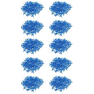 KVSERT 1000 Stück blaue Kunststoff-2-Wege-Aquarium-Pumpen-Steuerventil für 4 mm Rohre von KVSERT