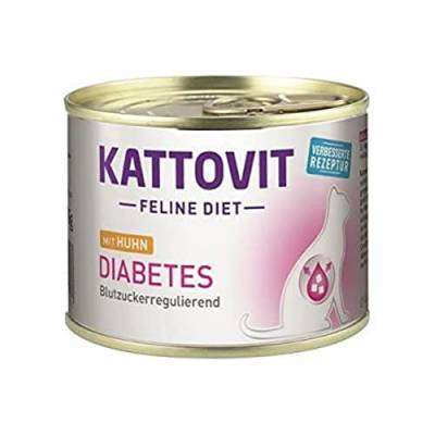 Kattovit Feline Diet Diabetes Huhn 12x185g von Kattovit
