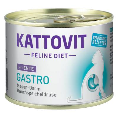 Kattovit Gastro 185 g - Sparpaket: Ente (12 x 185 g) von Kattovit