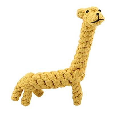 Niedliches Kauspielzeug für Welpen und Hunde, Baumwollseil, bissfest, Giraffen-Design, Haustierspielzeug, Zahnreinigung, Geschenke für Haustiere von Kelepu