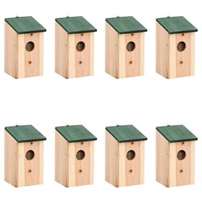 Home & Garden Vogelhäuschen aus Holz, 12 x 12 x 22 cm, 8 Stück von LIFTRR