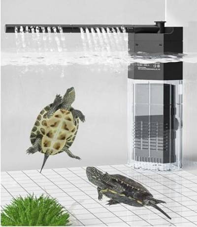 LONDAFISH Aquarium-Innenfilter 3-in-1 Multifunktions-Aquariumpumpe 3-stufig multifunktionaler Tauchfilter für Aquarien und Schildkrötenbecken (GLB-800, 5,5 W 48 GPH) von LONDAFISH