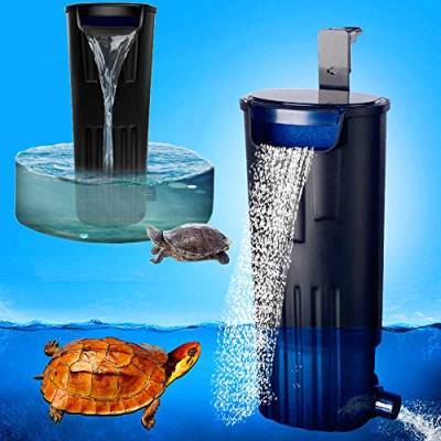LONDAFISH Stummer Schildkröten-Filter-Wasser-versenkbarer Filter für Schildkröte-Behälter/Aquarium-Filtration 600L / H von LONDAFISH