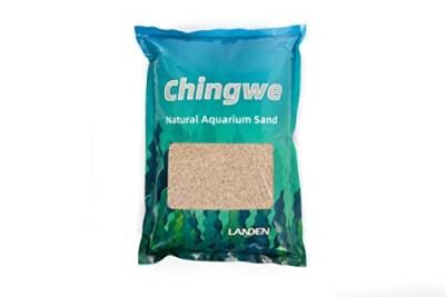 LANDEN Chingwe Aquascape Sand für Aquarium-Landschaft, 2 l, dekorativer Sand, natürlicher Kosmetikkies, heller Kies, 0,4–0,9 mm von Landen