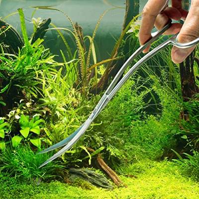 LANDEN Schere, gewellt, 210 mm, für Aquarien, Landschaftsbau, Beschneiden und Pflanzen-Trimmwerkzeug von Landen