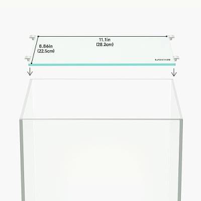 Landen Aquarium-Deckel, 4 mm dick, transparent, inklusive 4 Clips für sichere Platzierung, 282 x 225 mm, angepasst an CB303030, ARF30 von Landen