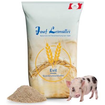 Leimüller Minischweinfutter mehlig 25 kg - Weizen Minischwein Futter 25KG - Optimal für Minischweine und Zwergschweine - 100% gentechnikfrei & AMA-Gütesiegel von Leimüller