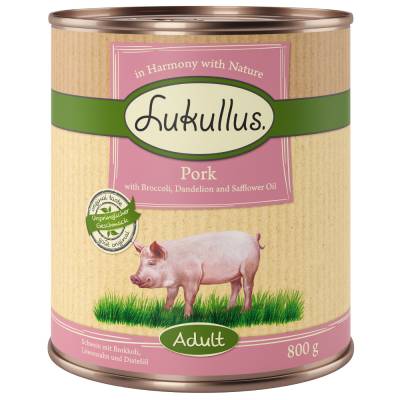 Sparpaket Lukullus Naturkost 24 x 800 g - Adult Schwein (getreidefrei) von Lukullus