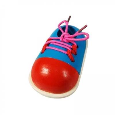 Luwecf 5X Holz Schnürung Schuh Spielzeug Beschäftigt Bord Teile für Kinder Kinder Geburtstag Geschenke von Luwecf