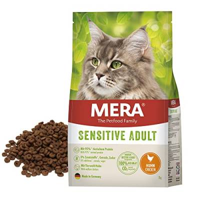 MERA Cats Sensitive Adult Huhn (10kg), Trockenfutter für sensible Katzen, getreidefrei & nachhaltig, Katzentrockenfutter mit hohem Fleischanteil von MERA