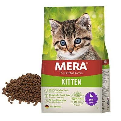 MERA Cats Kitten Ente, Trockenfutter für heranwachsende Katzen und Kätzchen, getreidefrei & nachhaltig, Katzentrockenfutter mit hohem Fleischanteil, 2 kg von MERA