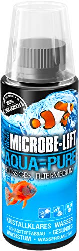 Microbe-Lift Aqua-Pure - 118 ml - Flüssiges Filtermedium für kristallklares Wasser in Allen Aquarien, 100% biologisch, verbessert Wasseraufbereitung, für Meer- & Süßwasseraquarien. von MICROBE-LIFT
