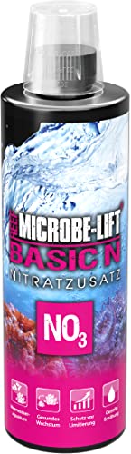MICROBE-LIFT Basic N - 473 ml - Nitrat Zusatz für Meerwasseraquarien zur gezielten Erhöhung des NO3-Werts, unterstützt gesundes Korallenwachstum. von MICROBE-LIFT