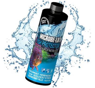 MICROBE-LIFT Fish Protector - Wasseraufbereiter (für jedes Meerwasser & Süßwasser Aquarium, beruhigt und schützt Fische in Stresssituationen, ausreichend für 4.400 Liter) 473 ml von MICROBE-LIFT