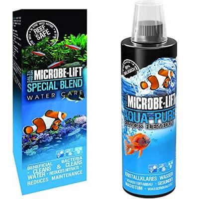 MICROBE-LIFT Special Blend – hochaktive Bakterien, für naturnahes Aquarium & Aqua-Pure - Flüssiges Filtermedium mit lebenden Bakterien für jedes Meerwasser & Süßwasser Aquarium, 473ml von MICROBE-LIFT