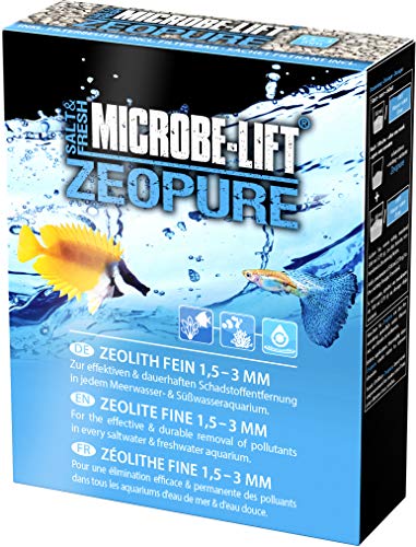 MICROBE-LIFT® - Zeopure Mini | Zeolith Granulat für jedes Meerwasser und Süßwasser Aquarium | Körnung: 1,5-3 mm | Reduziert Ammonium, Nitrat & Phosphat | Inhalt: 375 g von MICROBE-LIFT