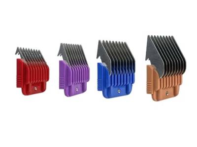 Masterclip Metall-Kammführungen, Aufsätze, 4 Stück, passend für A5-Hunde-Schermaschinen (3 mm, 6 mm, 10 mm, 13 mm) von Masterclip