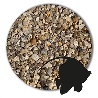 12,5 kg Aquariumsand Aquariumkies natur beige gerundet und feuergetrocknet 21 Körnungen (3,15 - 5,6 mm) von Anbobo