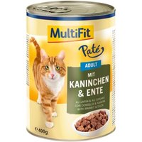 MultiFit Adult Paté Kaninchen & Ente 24x400 g von MultiFit