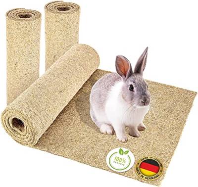 Nagerteppich aus 100% Hanf, 50 x 70cm, 5mm dick, Hanfteppich für alle Kleintiere, Hanfmatte Nagermatte Nager-Teppich Bodenabdeckung (1 Stück) von N Nagerteppich.de