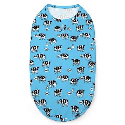 Moo Cow and Milk Dog Shirts, Haustier-Sweatshirt, Geburtstagsgeschenk, Kleidung, T-Shirt, ärmelloses Sommer-Tanktop für Welpen und Katzen von NLWQEKV