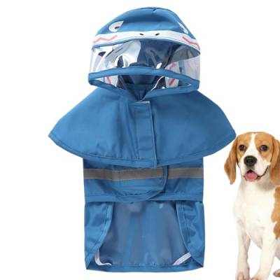 NUDGE Regenjacke für Hunde, reflektierend, wasserdicht, mit Kapuze, verstellbare Taille, mit Kapuze, Haustierzubehör für kleine und mittelgroße Hunde an regnerischen Tagen von NUDGE