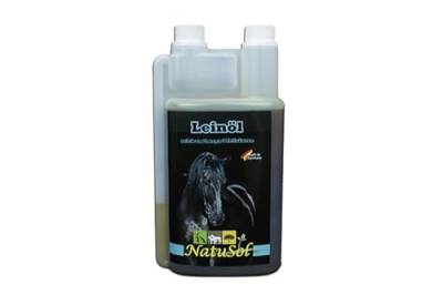 NatuSol Leinöl für Pferde - reich an Omega 3 Fettsäuren - 1 Liter von NatuSol