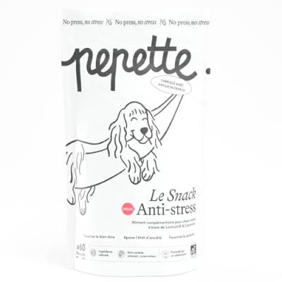 Pepette - Ergänzungsfuttermittel für Hunde – natürliche Leckereien gegen Stress beruhigend für Hunde ohne Getreide – Anti-Stress-Snack Lactium & beruhigende Kamille von PEPETTE
