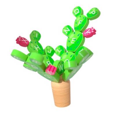 Perfeclan Balancierendes Kleinkinderspielzeug, Stapel- und Bauspielzeug für Kleinkinder, lustiges pädagogisches Montessori-Lernspielzeug aus Holz mit Alphabet von Perfeclan