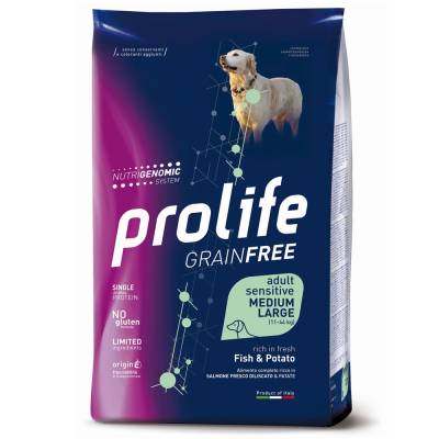 Dog Prolife Grainfree Sensitive Medium/Large Fisch & Kartoffel - 2 x 10 kg von Prolife