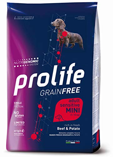 Prolife Korn Free Adult Sensitive Rindfleisch & Kartoffeln – Mini – 7 kg von Prolife