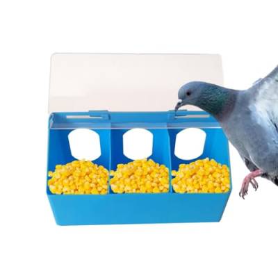 Pzuryhg Tauben-Wasser-Futterstation | Futteraufhängung Taubenfutterbox mit drei Löchern, verstellbarer Geflügelschlitz-Futterspender, auslaufsichere Haustiernäpfe und Futterspender, von Pzuryhg