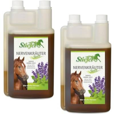 RL24 Stiefel - Nervenkräutersaft für Starke Nerven | Kräutersaft mit Lavendel | Ergänzungsfuttermittel für nervöse & gestresste Pferde | Pferde Zusatzfutter | 2 x 1000 ml Flasche (2er Set) von RL24
