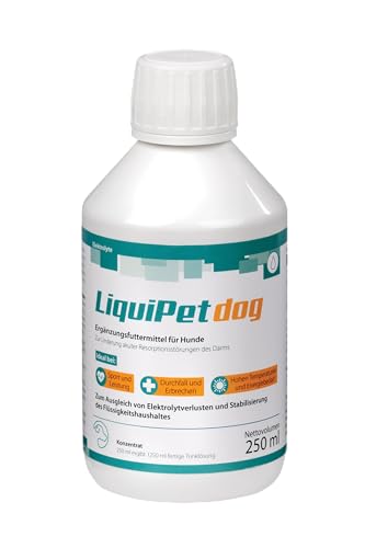 LiquiPet Dog Elektrolytkonzentrat: Ausgleich von Elektrolytverlusten, Stabilisiert Flüssigkeitshaushalt, Für ältere Hunde & bei hohen Temperaturen, Mit Rindergeschmack von Rebopharm