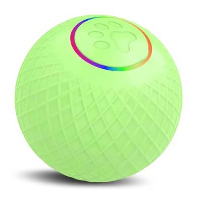 SIUKE Aktiver Rollball für Katzen,Katzenspielzeugball, Haustierspielzeugball, automatischer leuchtender Rollball für Haustiere, Einzelversion – Dual-Mode-Design – geräuscharm – Typ-C-Ladebatterie – au von SIUKE