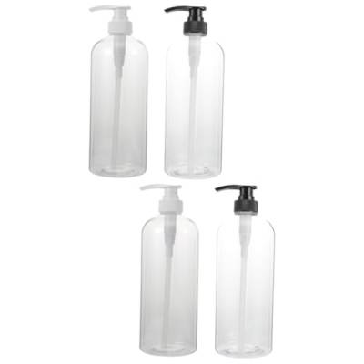 SOLUSTRE 4 Stück Shampoo-Flasche Lotion Spenderglas Shampoo- Und Spülungsspender Pumpe Nachfüllbare Shampoo- Und Spülungsflaschen Das Haustier Klimaanlage Händedesinfektionsflasche von SOLUSTRE