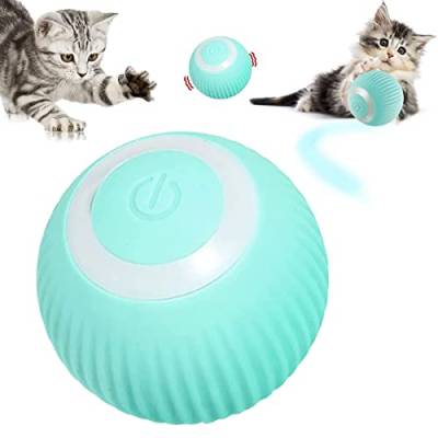 Interaktives Katzenspielzeug Ball,Katzenspielzeug Ball Elektrisch,360° Selbstdrehender Elektrisch Ball,USB Wiederaufladbares Katzenball mit LED Licht,Smart Interactive Cat Ball von Shengruili